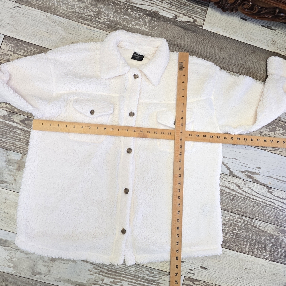 32 DEGREES WOMEN'S COZY CREAM SHERPA SHIRT JACKET SIZE XL/XXL - Picture 7 of 8